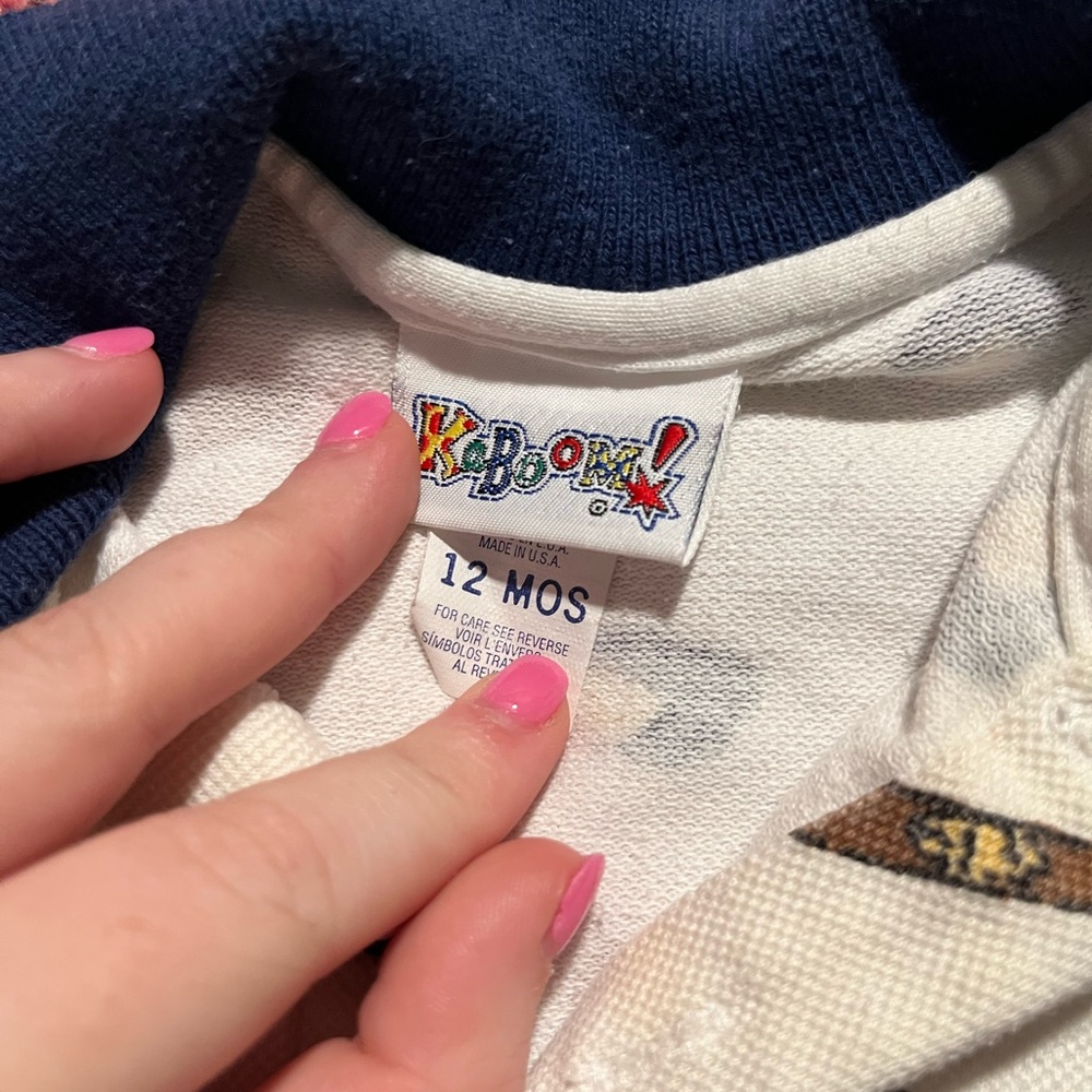 Vintage kaboom baseball bodysuit